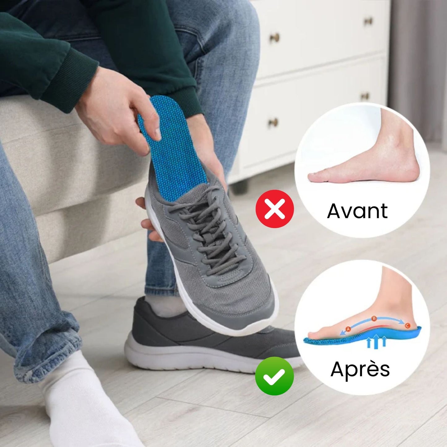 Semelles PodoFlex™ - Une journée entière sans douleur