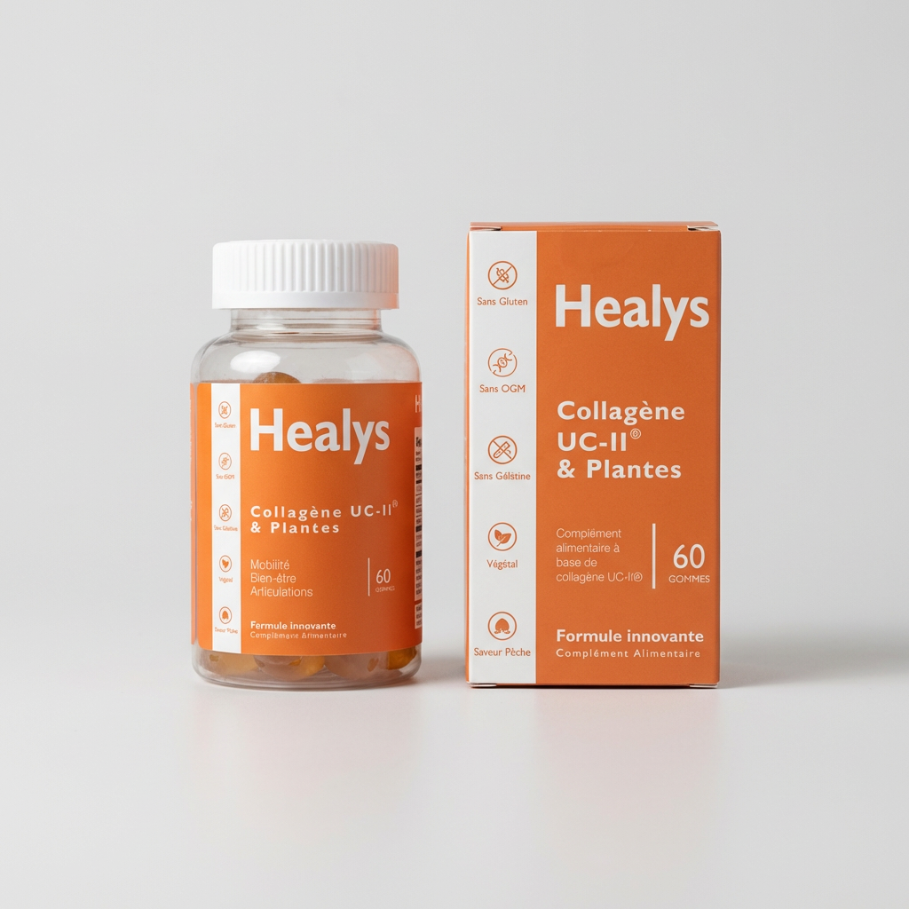 Healys - Collagène UC-II® & Plantes (1 Mois - 60 Gummies)